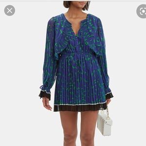 Self portrait chiffon cape dress